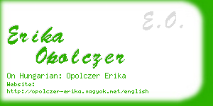 erika opolczer business card